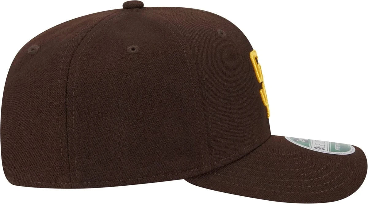 New Era Adjustable Hat OSFA / Brown Adult San Diego Padres New Era Brown Replica Team Logo 9SEVENTY Stretch-Snapback Hat - Men's