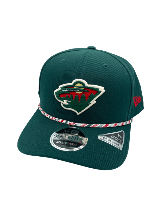 New Era Adjustable Hat OSFA / Green Adult Minnesota Wild New Era Green Multi Roper 9SEVENTY Stretch-Snapback Hat - Men's