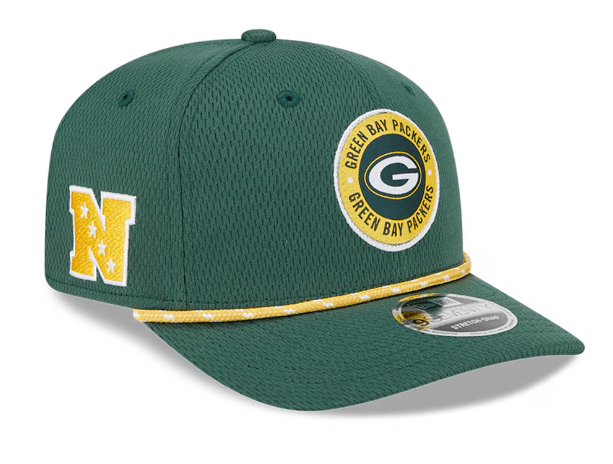 New Era Adjustable Hat OSFA / Green Green Bay Packers New Era Green 2024 Sideline Roper 9SEVENTY Stretch-Snapback Hat