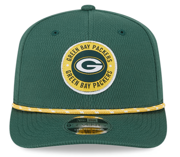 New Era Adjustable Hat OSFA / Green Green Bay Packers New Era Green 2024 Sideline Roper 9SEVENTY Stretch-Snapback Hat