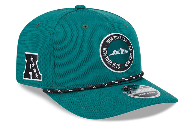 New Era Adjustable Hat OSFA / Green New York Jets New Era Green 2024 Sideline Roper 9SEVENTY Stretch-Snapback Hat