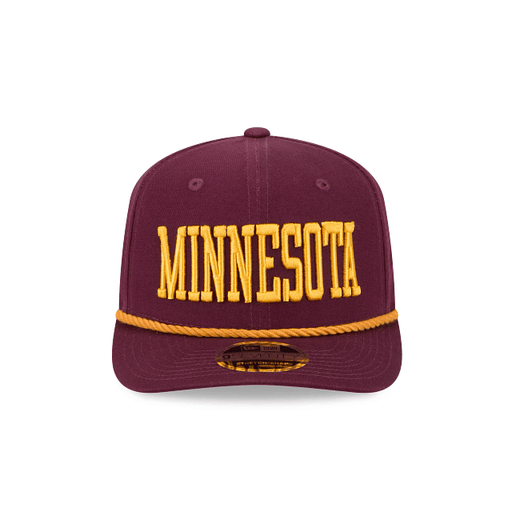 New Era Adjustable Hat OSFA / Maroon Adult Minnesota Golden Gophers New Era Maroon Cotton Wordmark Roper 9SEVENTY Stretch-Snapback Hat - Men's