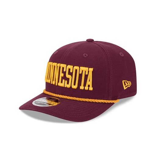 New Era Adjustable Hat OSFA / Maroon Adult Minnesota Golden Gophers New Era Maroon Cotton Wordmark Roper 9SEVENTY Stretch-Snapback Hat - Men's
