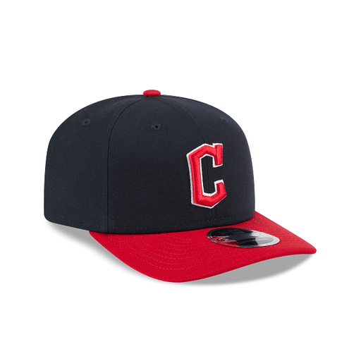 New Era Adjustable Hat OSFA / Navy Adult Cleveland Guardians New Era Navy/ Red Replica Team Logo 9SEVENTY Stretch-Snapback Hat - Men's