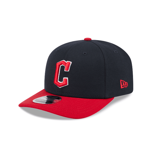 New Era Adjustable Hat OSFA / Navy Adult Cleveland Guardians New Era Navy/ Red Replica Team Logo 9SEVENTY Stretch-Snapback Hat - Men's