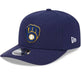 New Era Adjustable Hat OSFA / Navy Adult Milwaukee Brewers New Era Navy Replica Team Logo 9SEVENTY Stretch-Snapback Hat - Men's