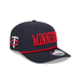 New Era Adjustable Hat OSFA / Navy Adult Minnesota Twins New Era Navy Cotton Wordmark Roper 9SEVENTY Stretch-Snapback Hat - Men's