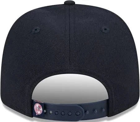 New Era Adjustable Hat OSFA / Navy Adult New York Yankees New Era Navy Replica Team Logo 9SEVENTY Stretch-Snapback Hat - Men's