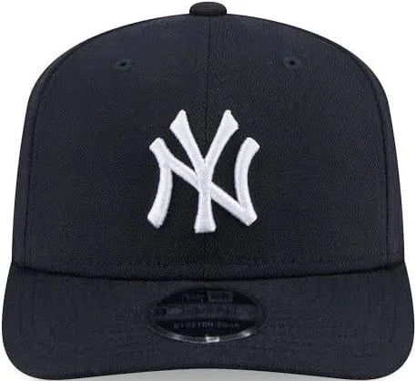New Era Adjustable Hat OSFA / Navy Adult New York Yankees New Era Navy Replica Team Logo 9SEVENTY Stretch-Snapback Hat - Men's