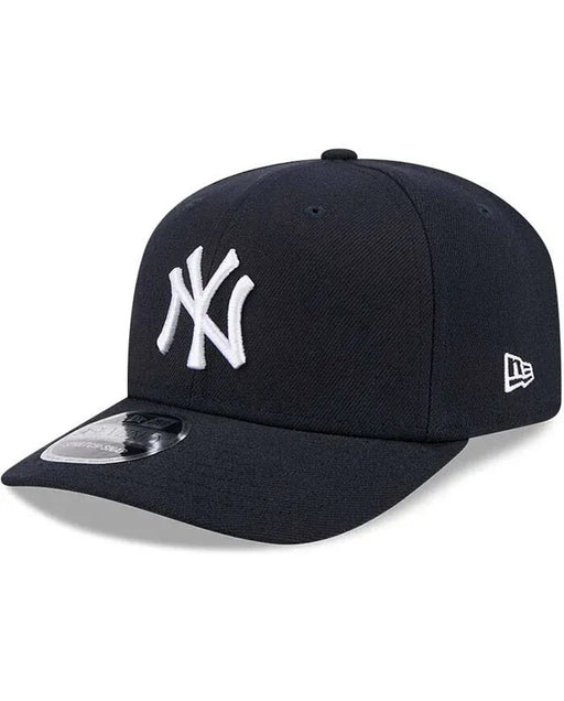 New Era Adjustable Hat OSFA / Navy Adult New York Yankees New Era Navy Replica Team Logo 9SEVENTY Stretch-Snapback Hat - Men's