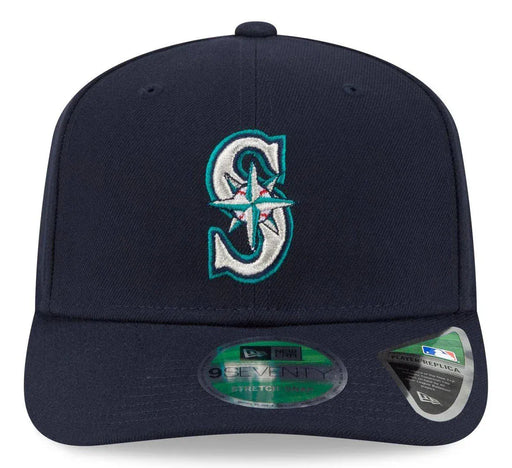 New Era Adjustable Hat OSFA / Navy Adult Seattle Mariners New Era Navy Replica Team Logo 9SEVENTY Stretch-Snapback Hat - Men's