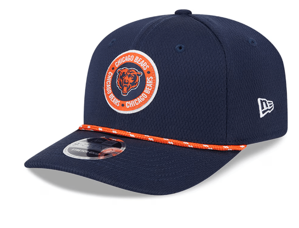 New Era Adjustable Hat OSFA / Navy Chicago Bears New Era Navy 2024 Sideline Roper 9SEVENTY Stretch-Snapback Hat