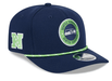 New Era Adjustable Hat OSFA / Navy Seattle Seahawks New Era Navy 2024 Sideline Roper 9SEVENTY Stretch-Snapback Hat