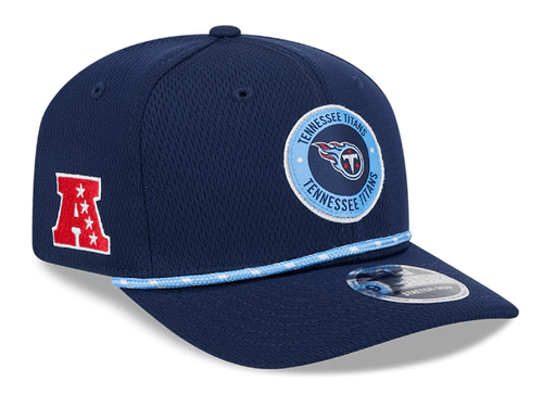 New Era Adjustable Hat OSFA / Navy Tennessee Titans New Era Navy 2024 Sideline Roper 9SEVENTY Stretch-Snapback Hat