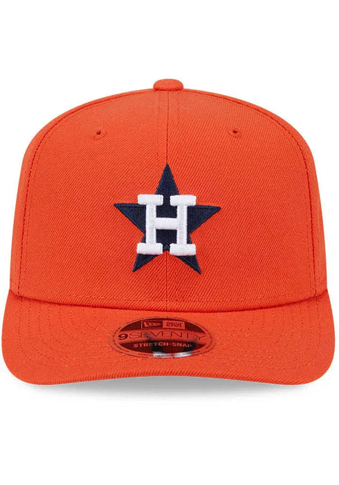 New Era Adjustable Hat OSFA / Orange Adult Houston Astros New Era Orange Replica Team Logo 9SEVENTY Stretch-Snapback Hat - Men's