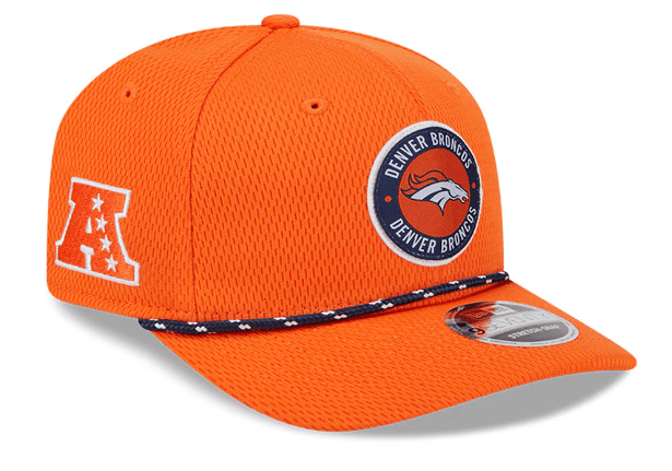 Adult Denver Broncos New Era Orange 2024 Sideline Roper 9SEVENTY Stret