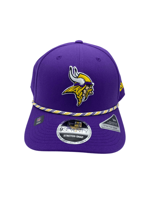 New Era Adjustable Hat OSFA / Purple Adult Minnesota Vikings New Era Purple Multi Roper 9SEVENTY Stretch-Snapback Hat - Men's