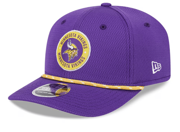 New Era Adjustable Hat OSFA / Purple Minnesota Vikings New Era Purple 2024 Sideline Roper 9SEVENTY Stretch-Snapback Hat