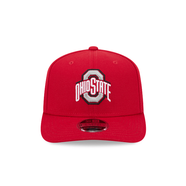 New Era Adjustable Hat OSFA / Red Adult Ohio State Buckeyes New Era Red Replica Team Logo 9SEVENTY Stretch-Snapback Hat - Men's