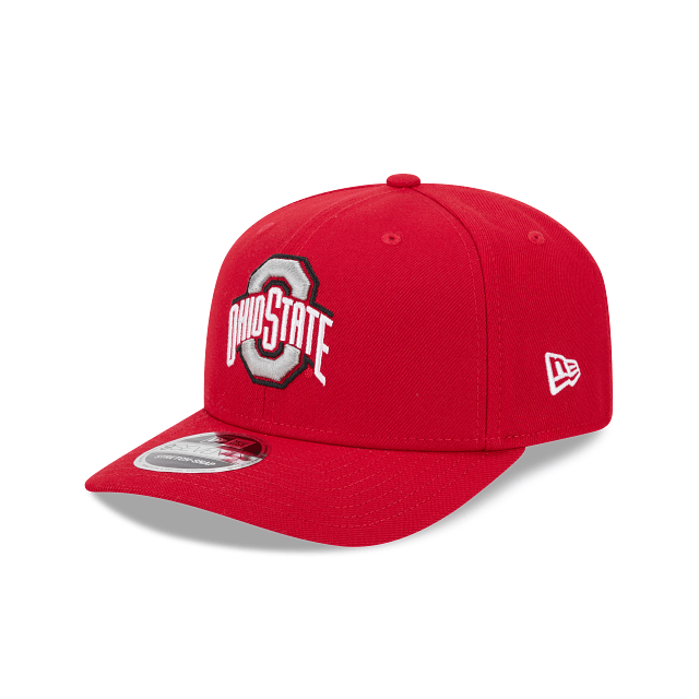 New Era Adjustable Hat OSFA / Red Adult Ohio State Buckeyes New Era Red Replica Team Logo 9SEVENTY Stretch-Snapback Hat - Men's