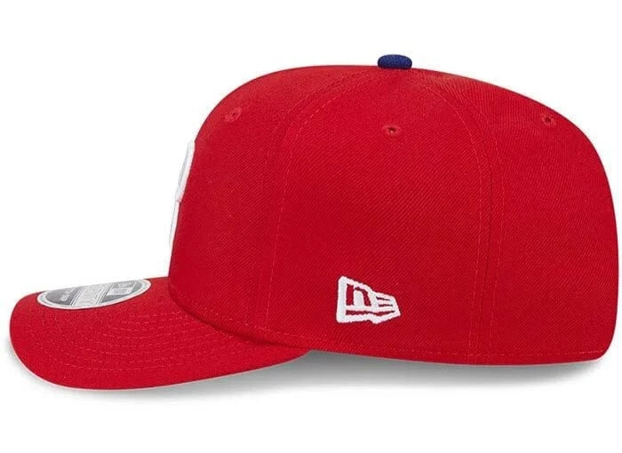 New Era Adjustable Hat OSFA / Red Adult Philadelphia Phillies New Era Red Replica Team Logo 9SEVENTY Stretch-Snapback Hat - Men's