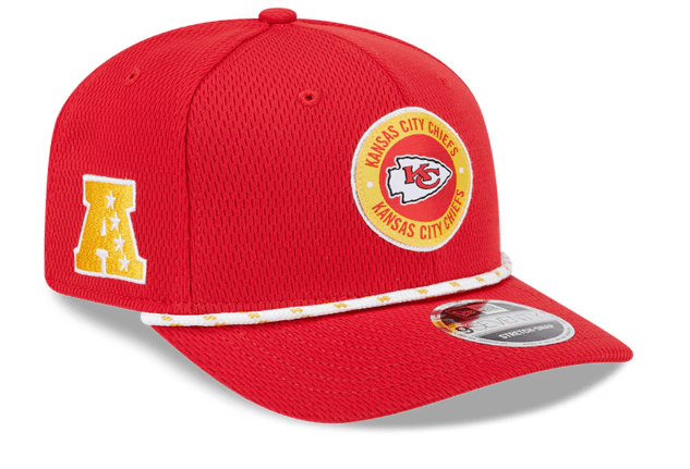 New Era Adjustable Hat OSFA / Red Kansas City Chiefs New Era Red 2024 Sideline Roper 9SEVENTY Stretch-Snapback Hat