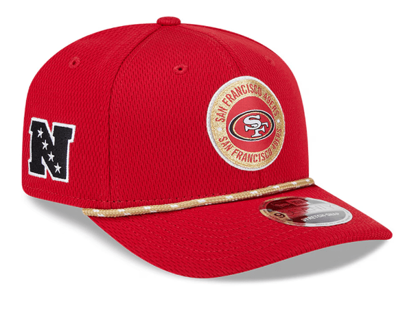 New Era Adjustable Hat OSFA / Red San Francisco 49ers New Era Red 2024 Sideline Roper 9SEVENTY Stretch-Snapback Hat