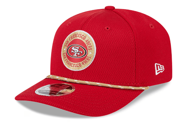 New Era Adjustable Hat OSFA / Red San Francisco 49ers New Era Red 2024 Sideline Roper 9SEVENTY Stretch-Snapback Hat