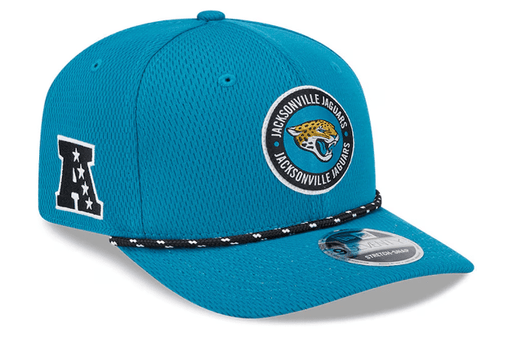 New Era Adjustable Hat OSFA / Teal Jacksonville Jaguars New Era Teal 2024 Sideline Roper 9SEVENTY Stretch-Snapback Hat