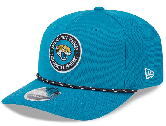 New Era Adjustable Hat OSFA / Teal Jacksonville Jaguars New Era Teal 2024 Sideline Roper 9SEVENTY Stretch-Snapback Hat