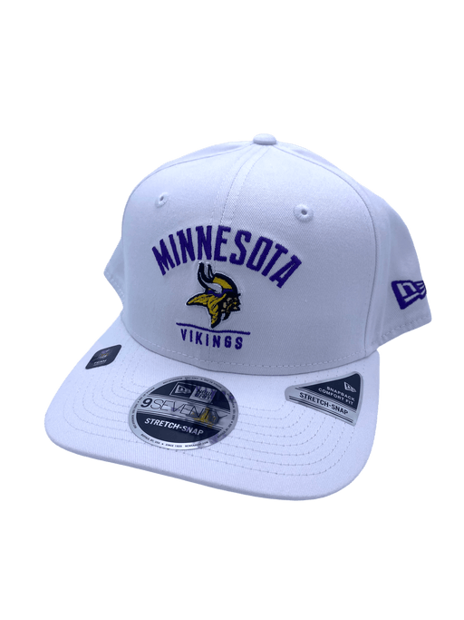 New Era Adjustable Hat OSFA / White Minnesota Vikings New Era White 9SEVENTY Stretch-Snapback Hat