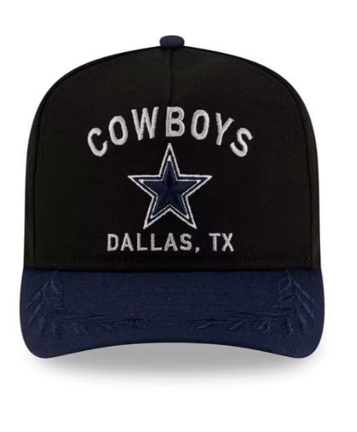 Adult Dallas Cowboys New Era Black 2025 NFL Draft 9FIFTY A-Frame Adjustable Snapback Hat - Men's