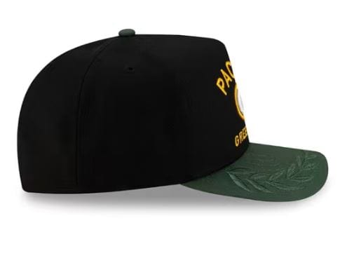 Adult Green Bay Packers New Era Black 2025 NFL Draft 9FIFTY A-Frame Adjustable Snapback Hat - Men's