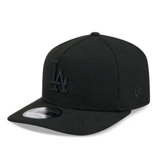 New Era Adjustable Hat OSFM / Black Adult Los Angeles Dodgers LA 9FIFTY A-Frame Curved Black on Black Snapback Hat - Men's