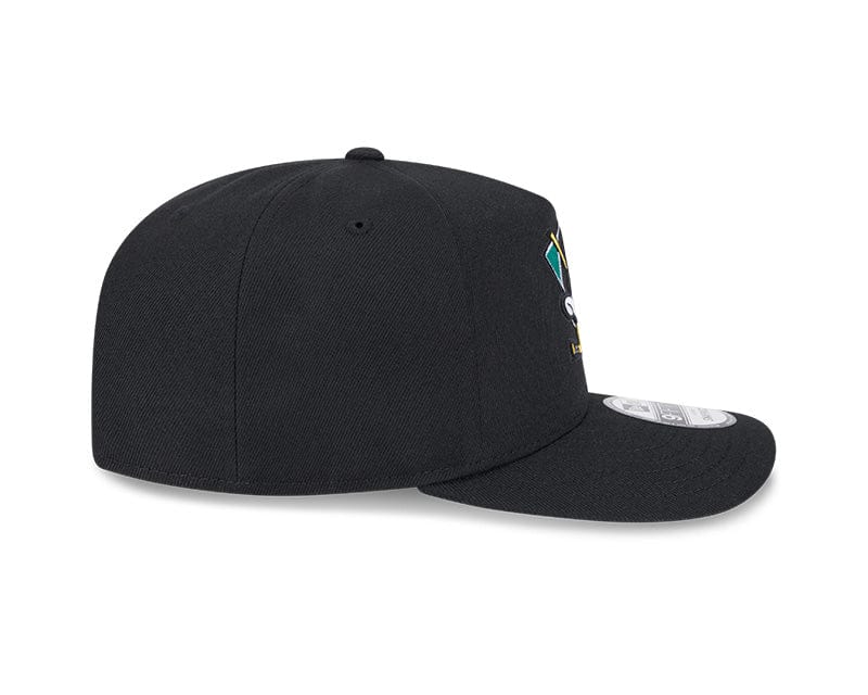 New Era Adjustable Hat OSFM / Black Anaheim Ducks New Era Black A-Frame 9FIFTY Adjustable Snapback Hat