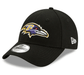 New Era Adjustable Hat OSFM / Black Baltimore Ravens New Era Black The League Logo 9FORTY Adjustable Hat