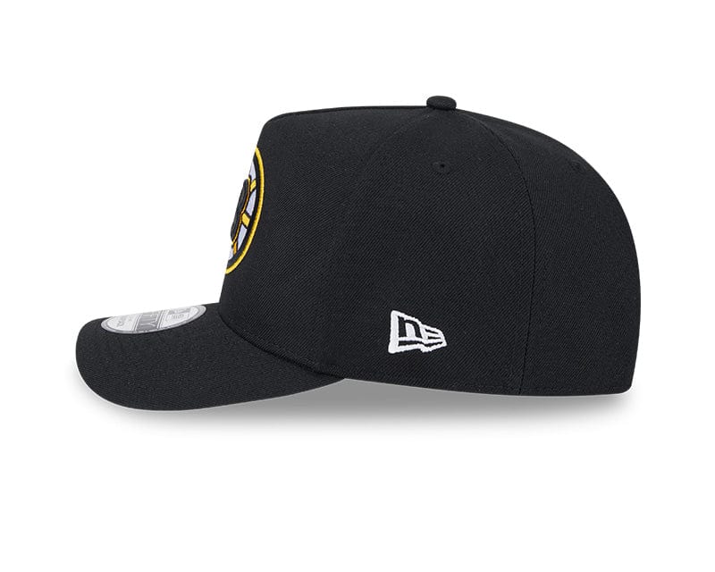 New Era Adjustable Hat OSFM / Black Boston Bruins New Era Black A-Frame 9FIFTY Adjustable Snapback Hat