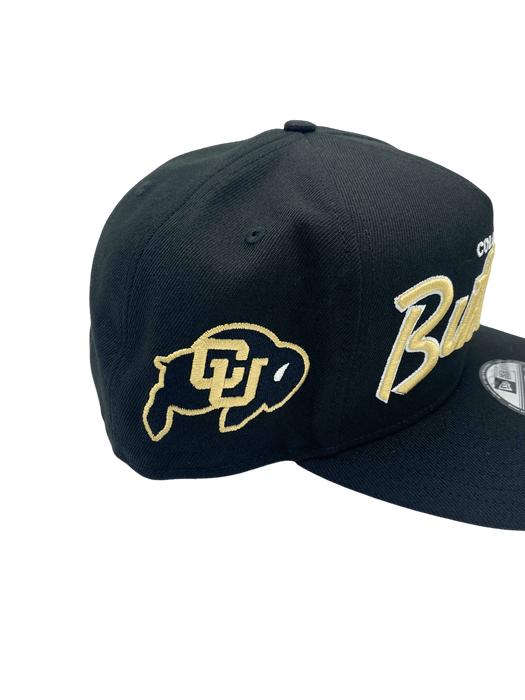 New Era Adjustable Hat OSFM / Black Colorado Buffalos New Era Black Script A-Frame 9FIFTY Adjustable Snapback Hat- Men's