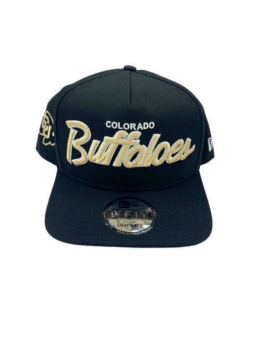 New Era Adjustable Hat OSFM / Black Colorado Buffalos New Era Black Script A-Frame 9FIFTY Adjustable Snapback Hat- Men's