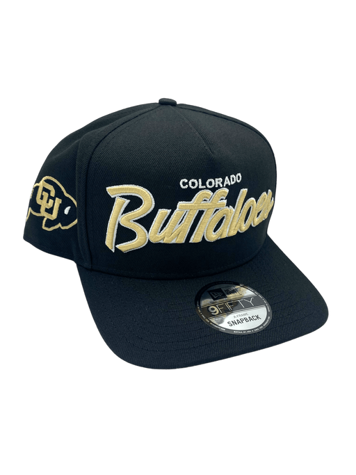 New Era Adjustable Hat OSFM / Black Colorado Buffalos New Era Black Script A-Frame 9FIFTY Adjustable Snapback Hat- Men's