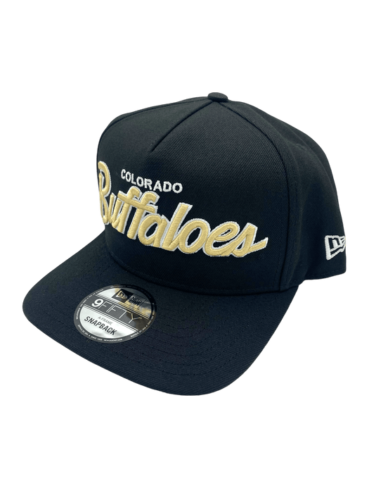 New Era Adjustable Hat OSFM / Black Colorado Buffalos New Era Black Script A-Frame 9FIFTY Adjustable Snapback Hat- Men's