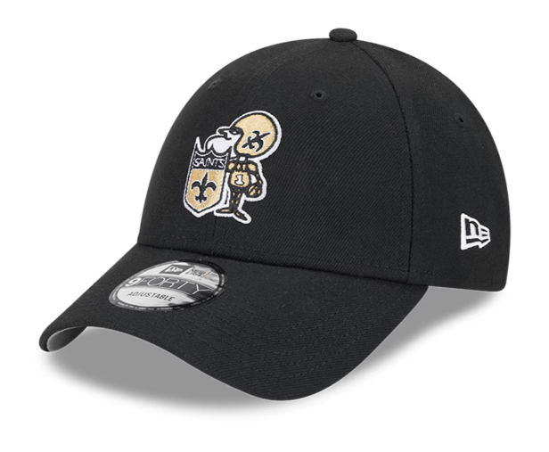 New Era Adjustable Hat OSFM / Black New Orleans Saints New Era Black Throwback The League Logo 9FORTY Adjustable Hat