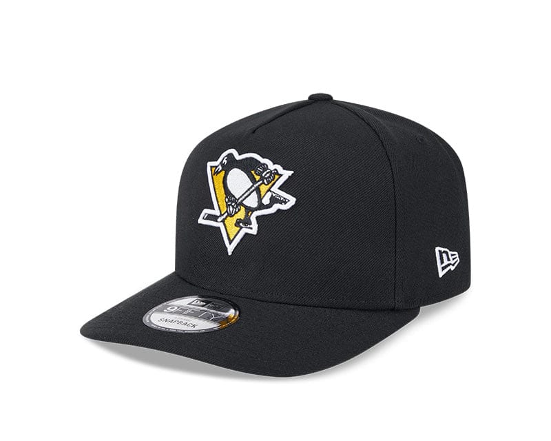 New Era Adjustable Hat OSFM / Black Pittsburgh Penguins New Era Black A-Frame 9FIFTY Adjustable Snapback Hat