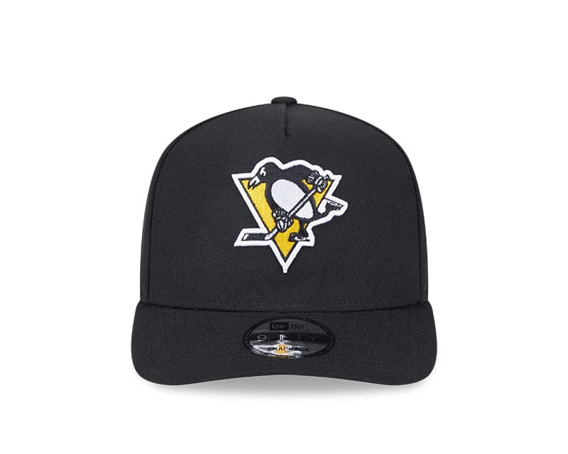 New Era Adjustable Hat OSFM / Black Pittsburgh Penguins New Era Black A-Frame 9FIFTY Adjustable Snapback Hat