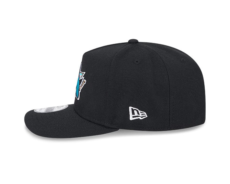 New Era Adjustable Hat OSFM / Black San Jose Sharks New Era Teal A-Frame 9FIFTY Adjustable Snapback Hat