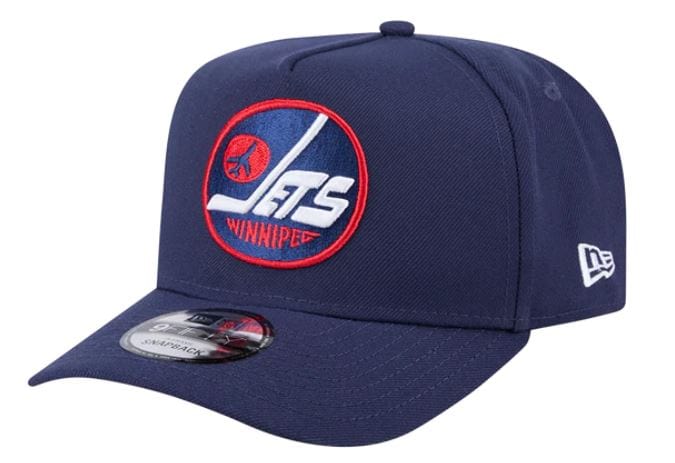New Era Adjustable Hat OSFM / Blue Adult Winnipeg Jets New Era Navy Retro A-Frame 9FIFTY Adjustable Snapback Hat -Men's