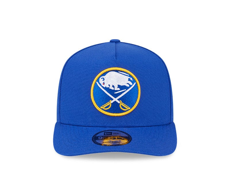 New Era Adjustable Hat OSFM / Blue Buffalo Sabres New Era Blue A-Frame 9FIFTY Adjustable Snapback Hat