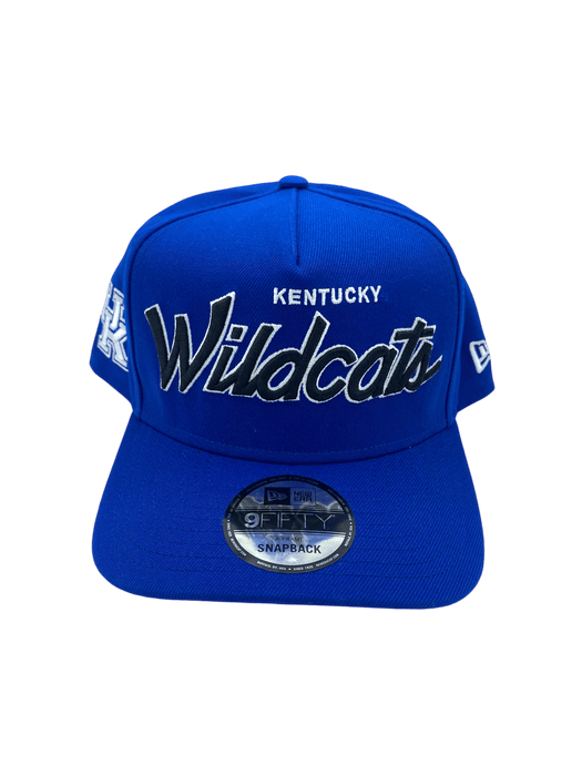 New Era Adjustable Hat OSFM / Blue Kentucky Wildcats New Era Blue Script A-Frame 9FIFTY Adjustable Snapback Hat- Men's