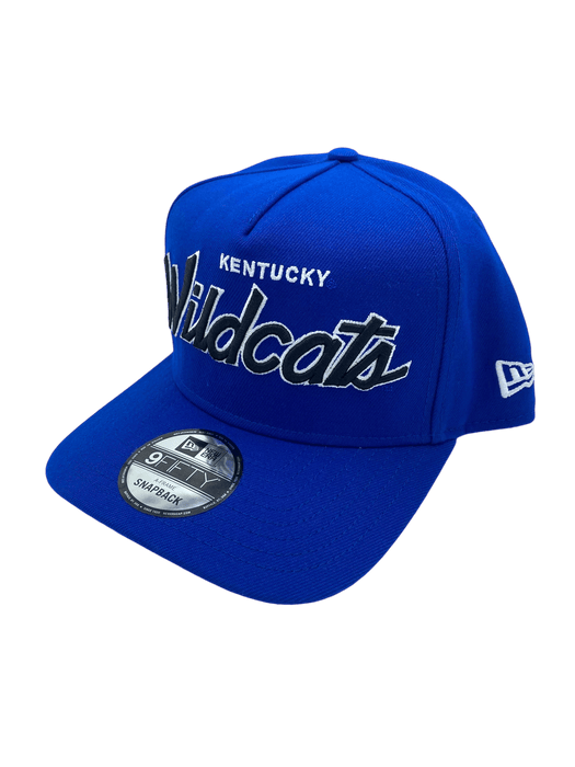 New Era Adjustable Hat OSFM / Blue Kentucky Wildcats New Era Blue Script A-Frame 9FIFTY Adjustable Snapback Hat- Men's