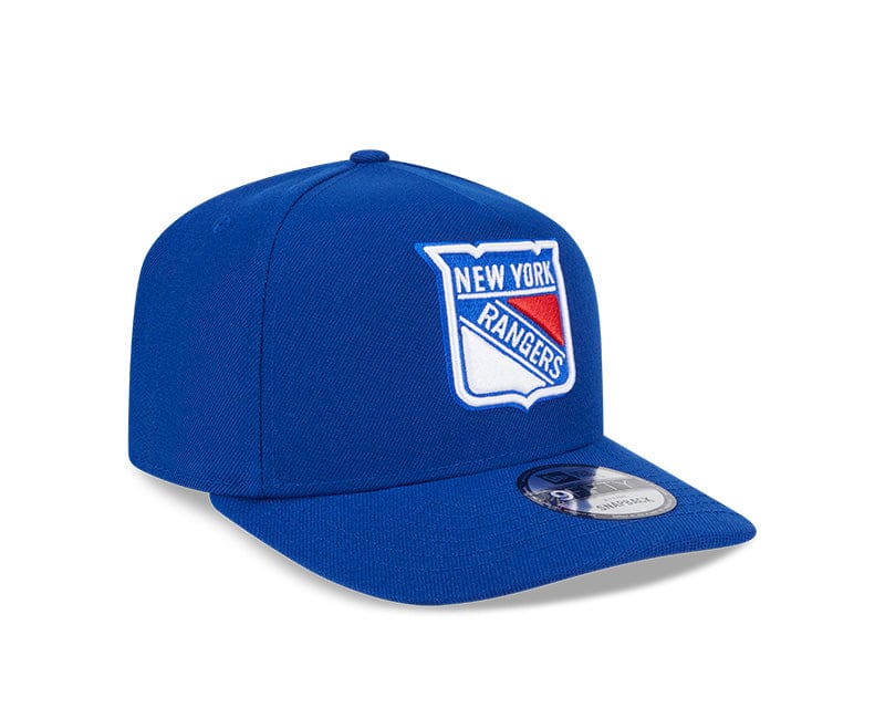 New Era Adjustable Hat OSFM / Blue New York Rangers New Era Blue A-Frame 9FIFTY Adjustable Snapback Hat